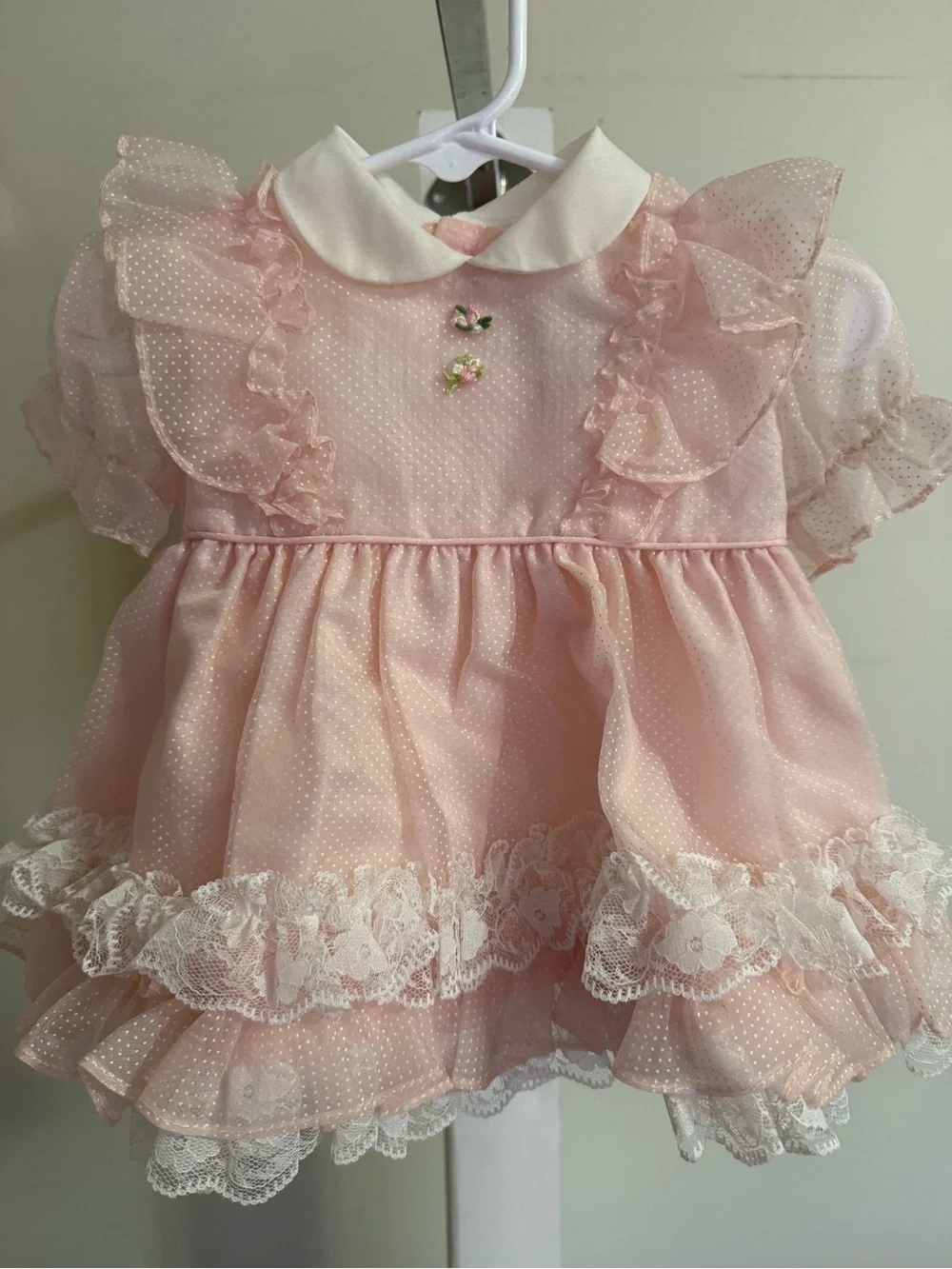 Vintage Martha’s Miniatures Lace Dress - Size 6-9 Months